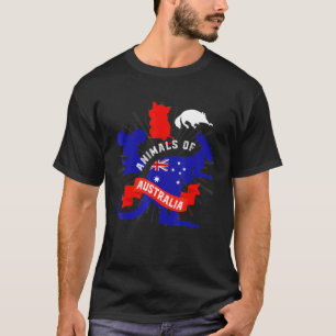 Kangaroo Quokka Sugar glider Koala Animals van Aus T-shirt