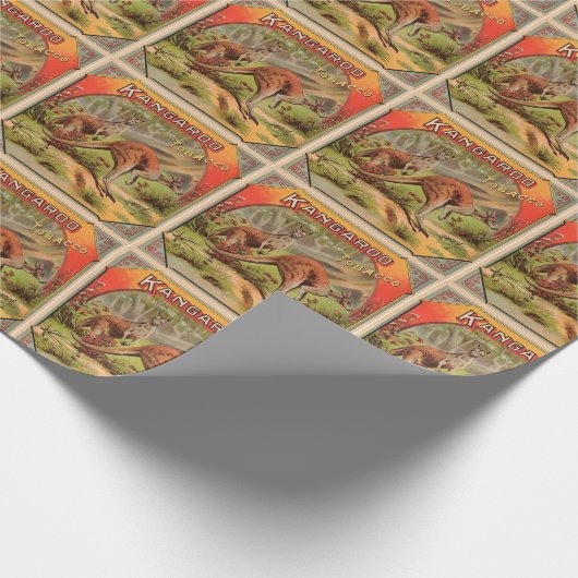 kangaroo-reclame cadeaupapier (Hoek)