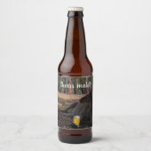 Kangaroo Relaxing with Beer Australia Funny Bier Etiket (Voorkant)