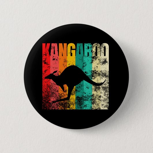 Kangaroo Retro Ronde Button 5,7 Cm (Voorkant)