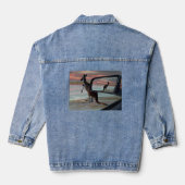 Kangaroo Sea Breezes, Femme Denim Jacket (Verso)