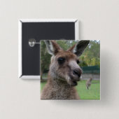 Kangaroo selfie vierkante button 5,1 cm (Voorkant /achterkant)