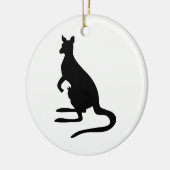 Kangaroo Silhouette Keramisch Ornament (Links)