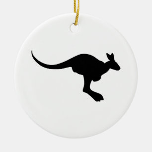 Kangaroo Silhouette Keramisch Ornament