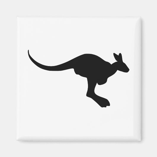 Kangaroo Silhouette Magneet (Voorkant)