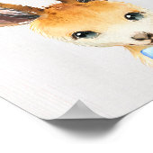 Kangaroo Strik Nursery Kunstprint Poster (Hoek)