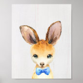 Kangaroo Strik Nursery Kunstprint Poster (Voorkant)