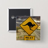 Kangaroo-teken, Australië Vierkante Button 5,1 Cm (Voorkant /achterkant)