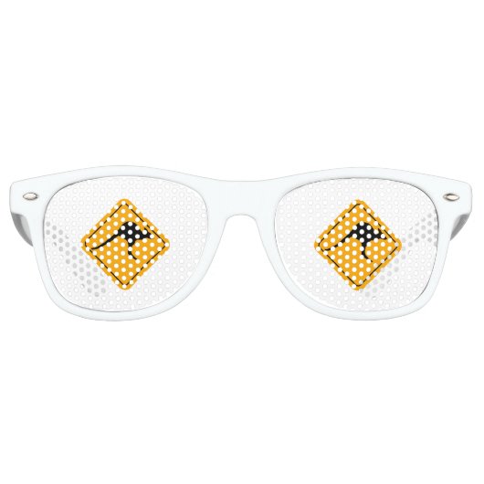 Kangaroo-teken Retro Zonnebril (Voorkant)