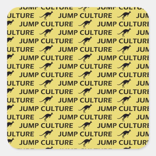 kangaroo vierkante sticker (Voorkant)