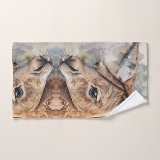 Kangaroo Watercolor Art (Serviette à main)