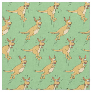 Kangaroos Cute Kinder Cartoon Stof