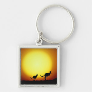 Kangaroos in de Australische Outback Sleutelhanger