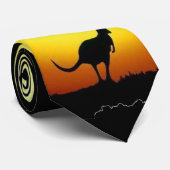 Kangaroos in de Australische Outback Stropdas (Opgerold)