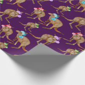 Kangaroos met Santa Hats Cadeaupapier (Hoek)