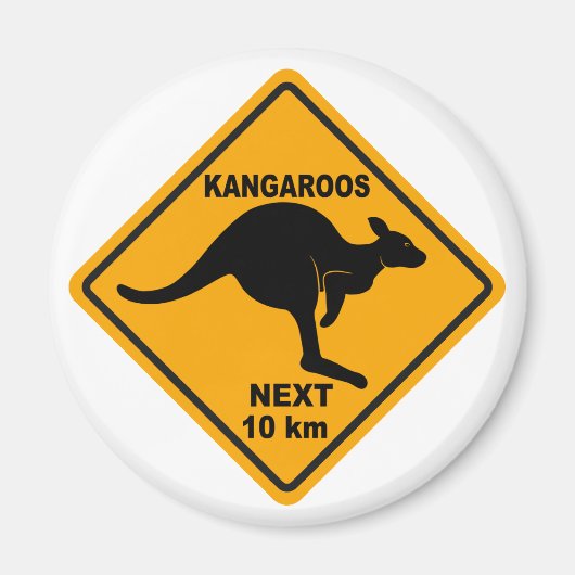 Kangaroos Volgende 10 km Magneet (Voorkant)