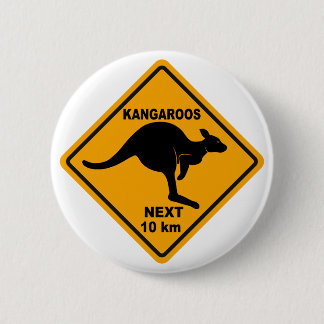 Kangaroos Volgende 10 km Ronde Button 5,7 Cm