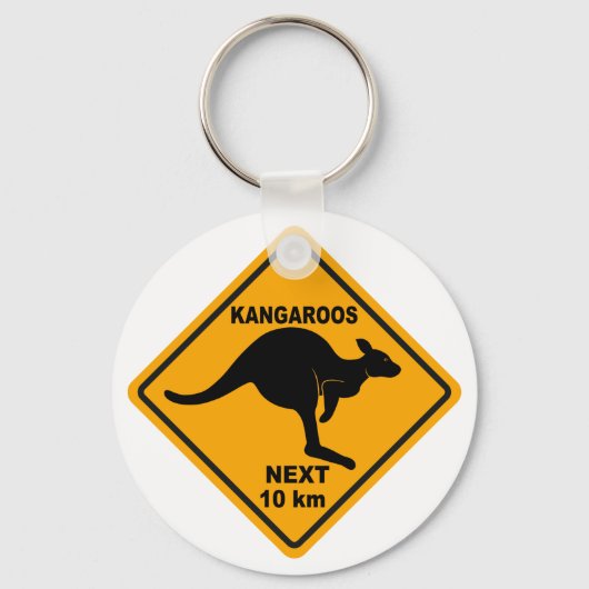 Kangaroos Volgende 10 km Sleutelhanger (Voorkant)