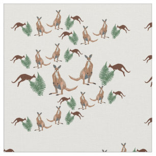 Kangaroos Wildlife Art Stof