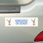 Kangoeroe aan boord van Australië Bumpersticker (Op auto)