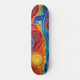 Kangoeroe - Aboriginal Style - Skateboard Deck