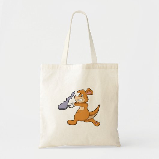 Kangoeroe als kok met pan tote bag (Voorkant)