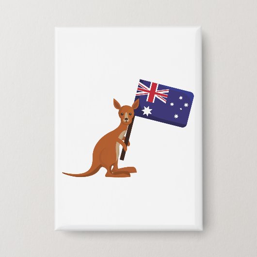 kangoeroe australië vlag button (Voorkant)