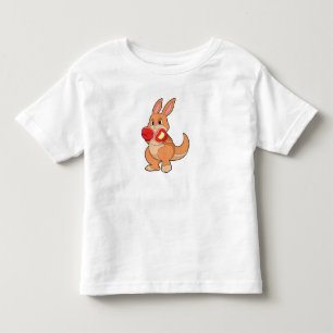 Kangoeroe bij boksen met boks handschoenen kinder shirts