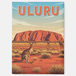 Kangoeroe bij Uluru Australië Magneet