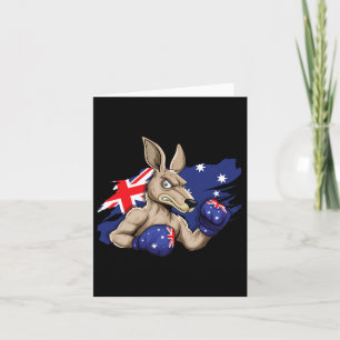 Kangoeroe Boksen Australische Vlag Liefde Australi Kaart