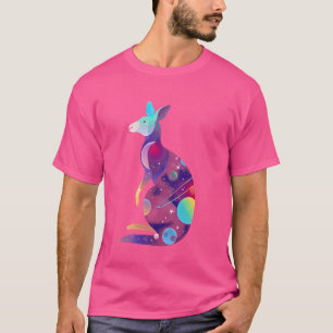 Kangoeroe Bold Space Fantasy Dierenvrienden Unique T-shirt