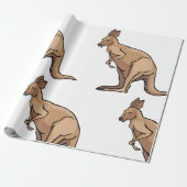 Kangoeroe Cadeaupapier (Uitgerold)