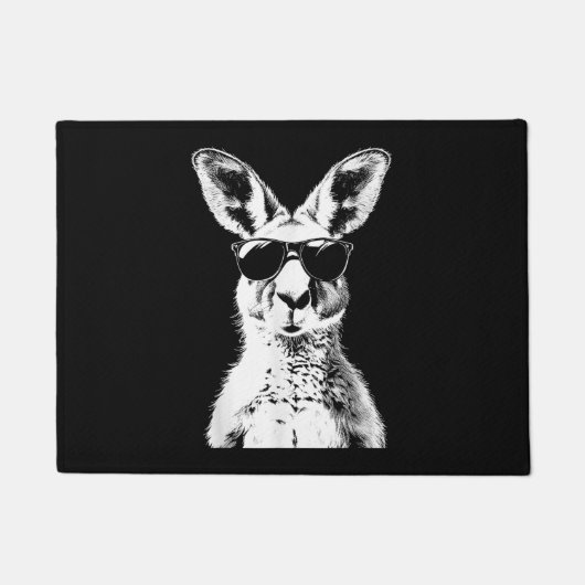 Kangoeroe draagt zonnebril Funny Animal Australia Deurmat (Voorkant)