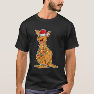 Kangoeroe Dragen Santa Hoed Xmas Kangoeroe Lover C T-shirt