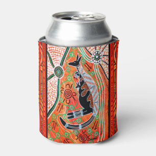 Kangoeroe dromen Aboriginal Bier/Can Holder Blikjeskoeler