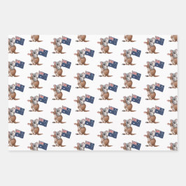 Kangoeroe en Koala Inpakpapier Vel