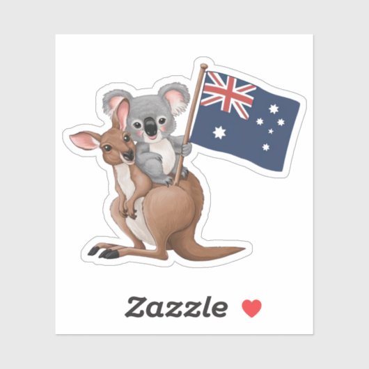 Kangoeroe en Koala Sticker (Vel)