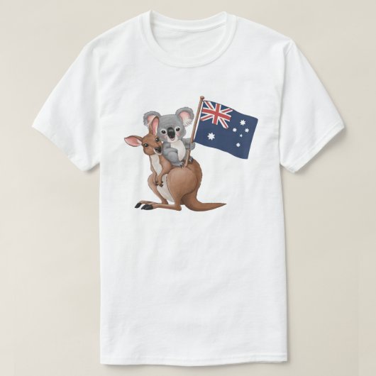 Kangoeroe en Koala White T-shirt (Design voorkant)