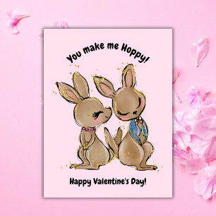 Kangoeroe Happy Valentine's Day Foto Feestdagenkaart