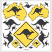 Kangoeroe Iconen Sticker Set (Vel)