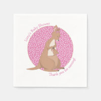 Kangoeroe Joey Meisje Roze en Bruin Baby shower