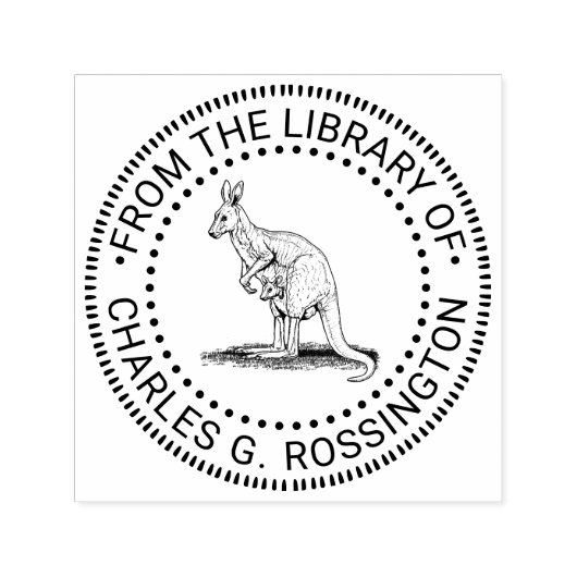  Kangoeroe & Joey Tekening Library Boeknaam Zelfinktende Stempel (Design)