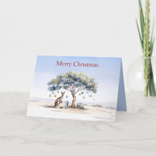 Kangoeroe Koala's Vogelbekdier Kerst Boom Baubles Kaart