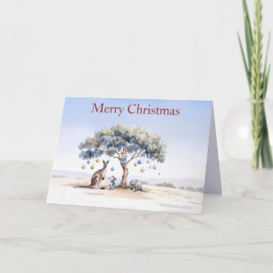 Kangoeroe Koala's Vogelbekdier Kerstmis Eucalyptus Kaart