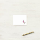 Kangoeroe met harten grillig grafisch bericht het  post-it® notes (Op bureau)