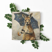 Kangoeroe met paraplu, aanpasbaar kaart