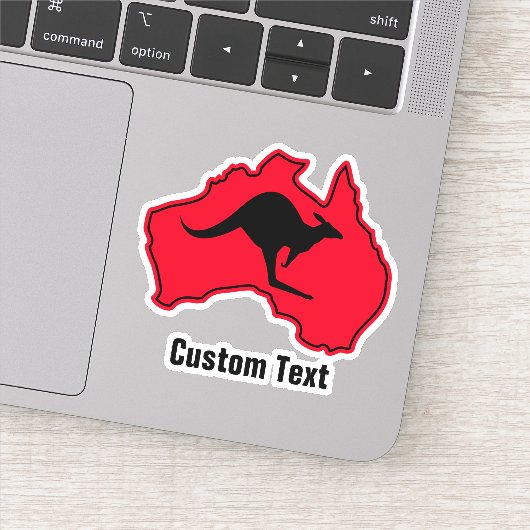 Kangoeroe op Australië Sticker (Detail)