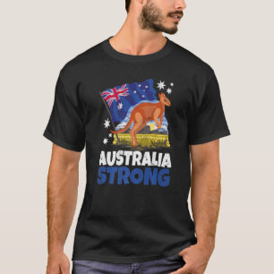 Kangoeroe Patriottische Australische vlag Australi T-shirt