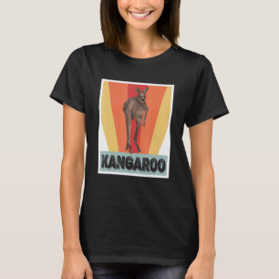 Kangoeroe Retro Outback Australië Marsupials Kanga T-shirt