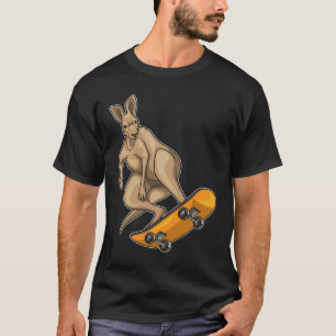 Kangoeroe Skater Skateboard Sport T-shirt
